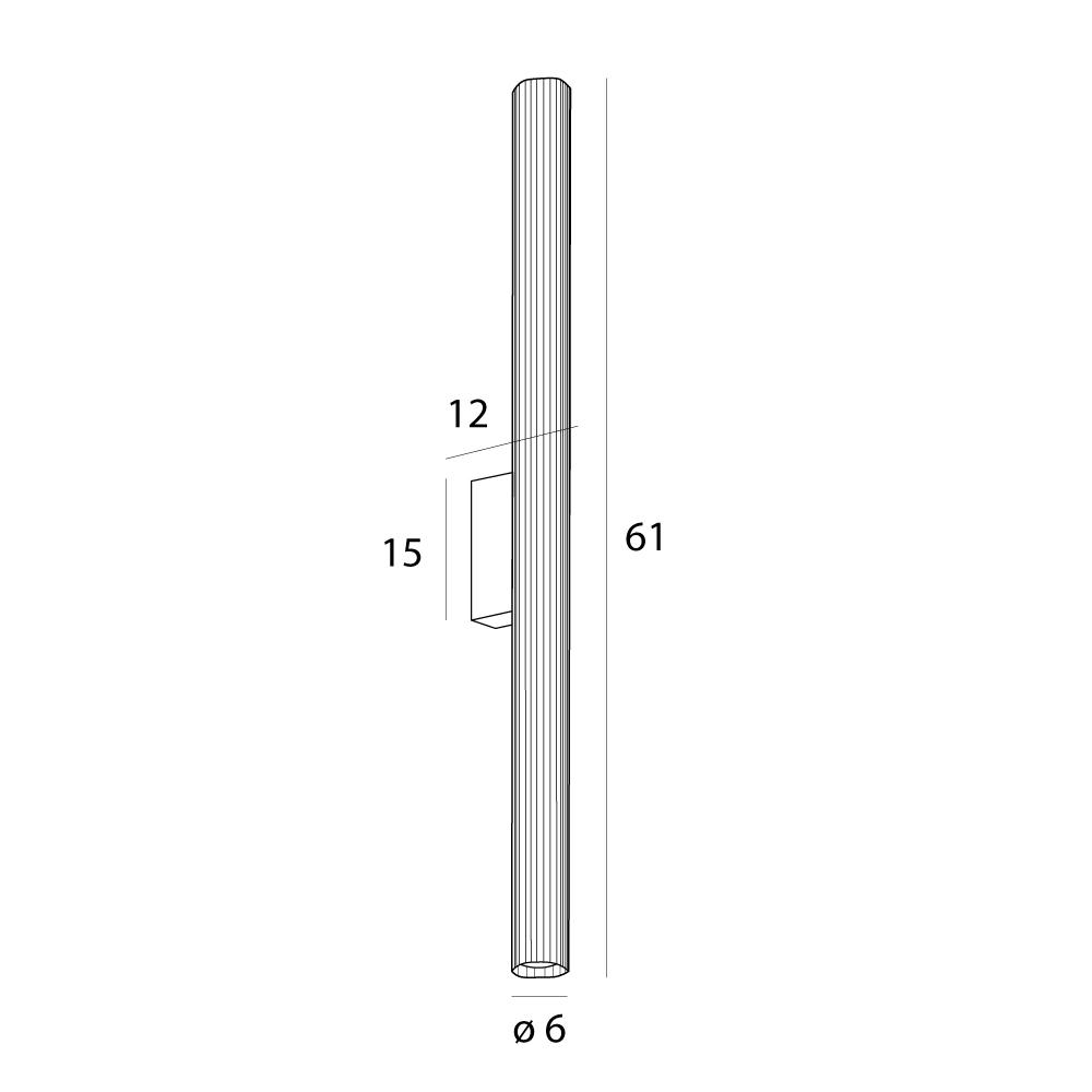 MAXLIGHT W0366 Aplice FAYETTE 61CM 12W IP44 3000K auriu [6]