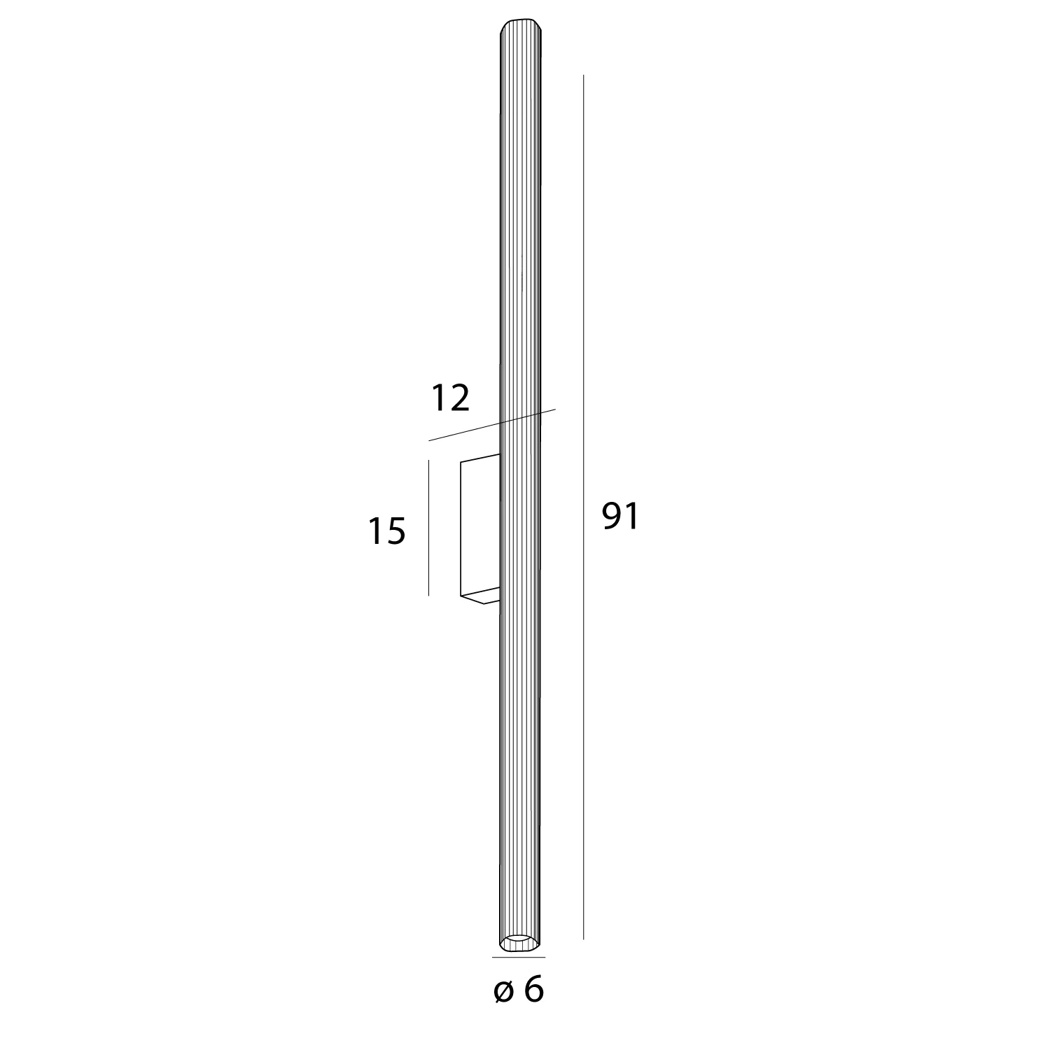 MAXLIGHT W0367 Aplice FAYETTE 91CM 18W IP44 3000K negru [4]