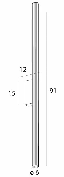 MAXLIGHT W0368 Aplice FAYETTE 91CM 18W IP44 3000K AURIU [4]