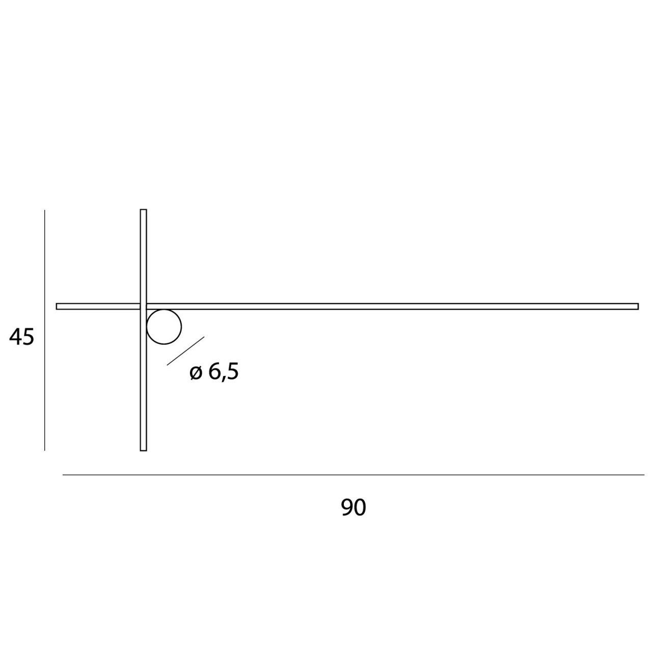 Maxlight W0369 Arne 90cm  - aplica moderna LED [4]