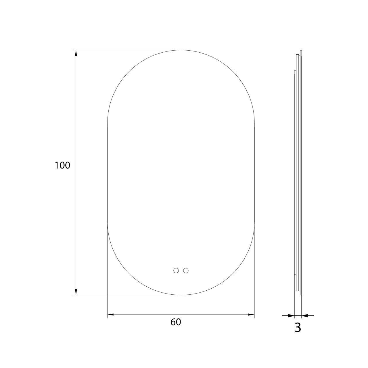 MAXLIGHT W0388 MIRROR OWAL 100x60cm oglinda perete [7]