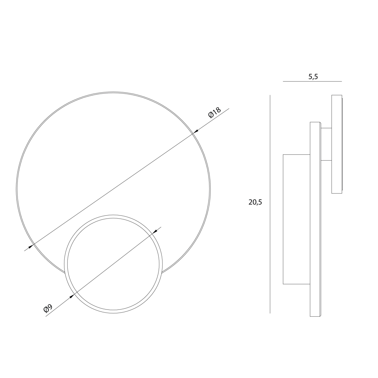 MAXLIGHT W0480 TRAVERTINO 10W - aplica moderna [4]