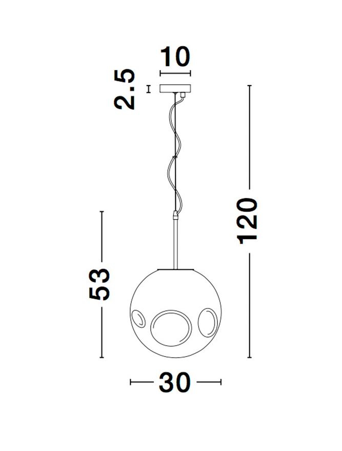 MAYAN suspensie SP1 - 9988103 - Chrome Metal Smoky Gray Glass [5]