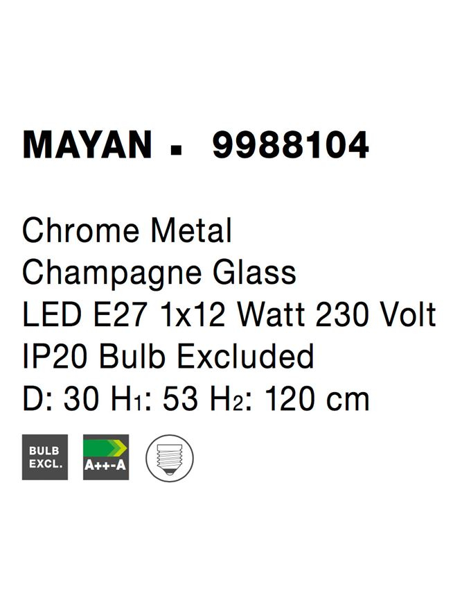 MAYAN suspensie SP1 - 9988104 - Chrome Metal Champagne Glass [5]