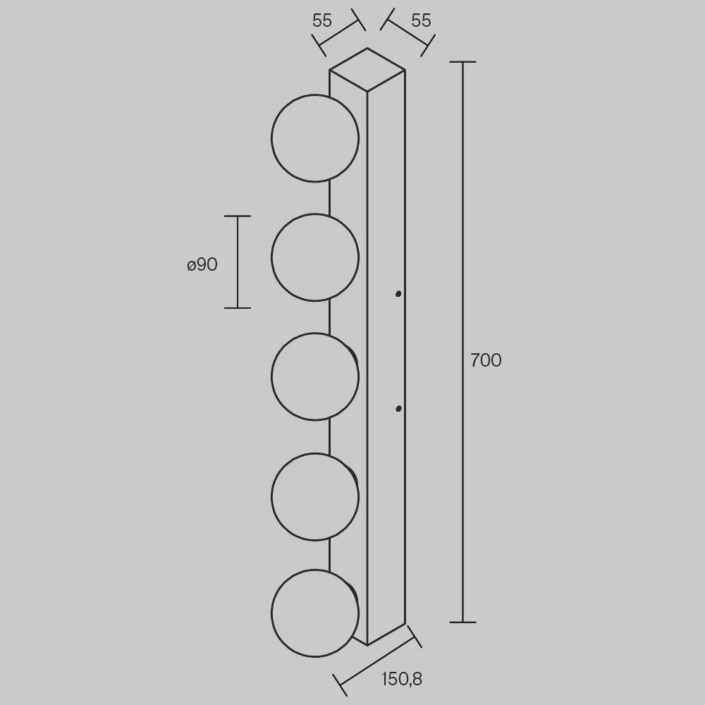Maytoni Drop aplică de perete bej MOD273WL-05BG [6]