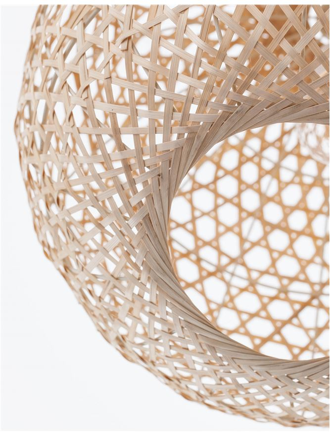 MELODY suspensie SP1 - 9581501 - Natural Bamboo Black Fabric Wire & Base [5]