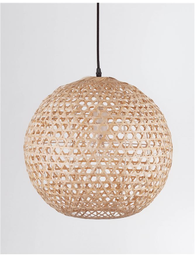 MELODY suspensie SP1 - 9581501 - Natural Bamboo Black Fabric Wire & Base [4]