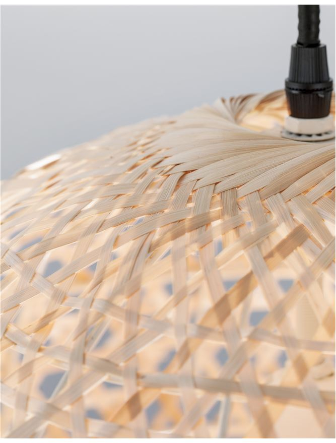 MELODY suspensie SP1 - 9581501 - Natural Bamboo Black Fabric Wire & Base [9]