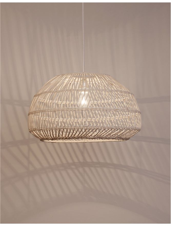 MELODY suspensie SP1 - 9586431 - Natural Ratan White Fabric Wire & Base [10]