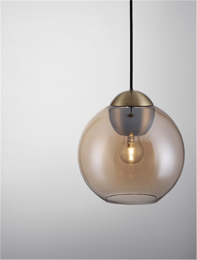 MIDORI suspensie SP1 - 9009239 - Brass Gold Metal & Amber Glass [3]