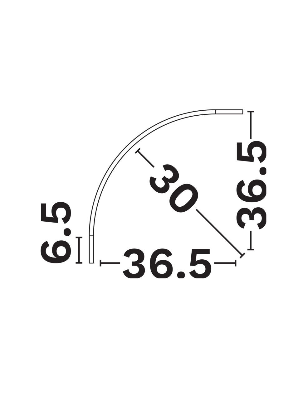 Minimal B-Track Black Curved-D60-90 [2]