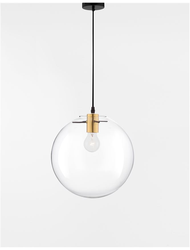 MIRALE suspensie SP1 - 9416925 - Gold Metal Clear Glass & Black PVC Wire [4]