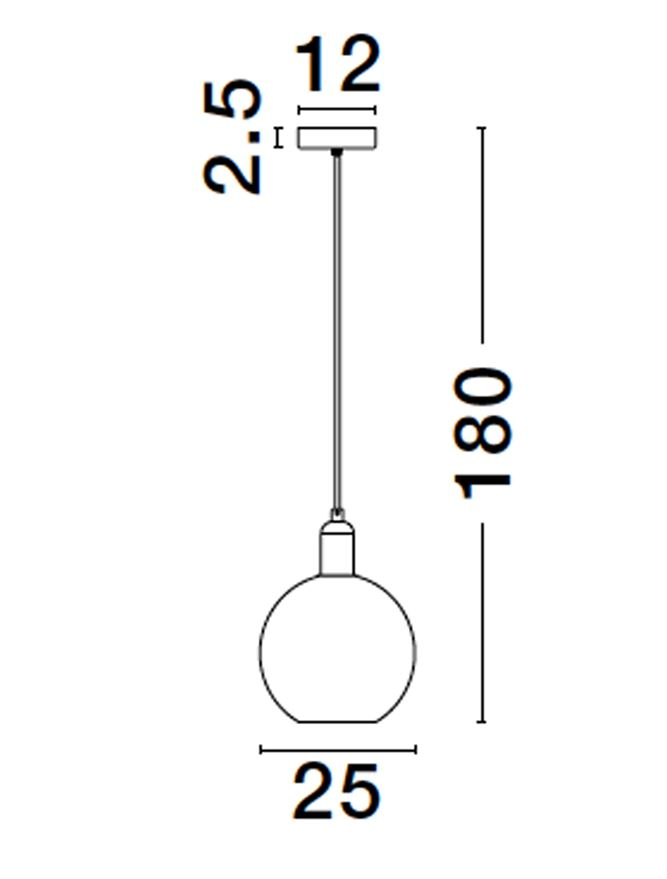 MIRRO suspensie SP1 - 9035960 - Smoky Glass Black & Gold Metal [3]