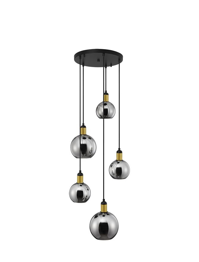 MIRRO suspensie SP5 - 9035965 - Smoky Glass Black & Gold Metal [2]