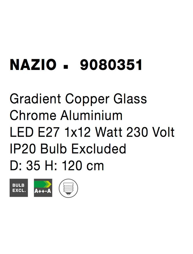 NAZIO suspensie SP1 -  9080351 - Gradient Copper Glass Chrome Aluminium [5]