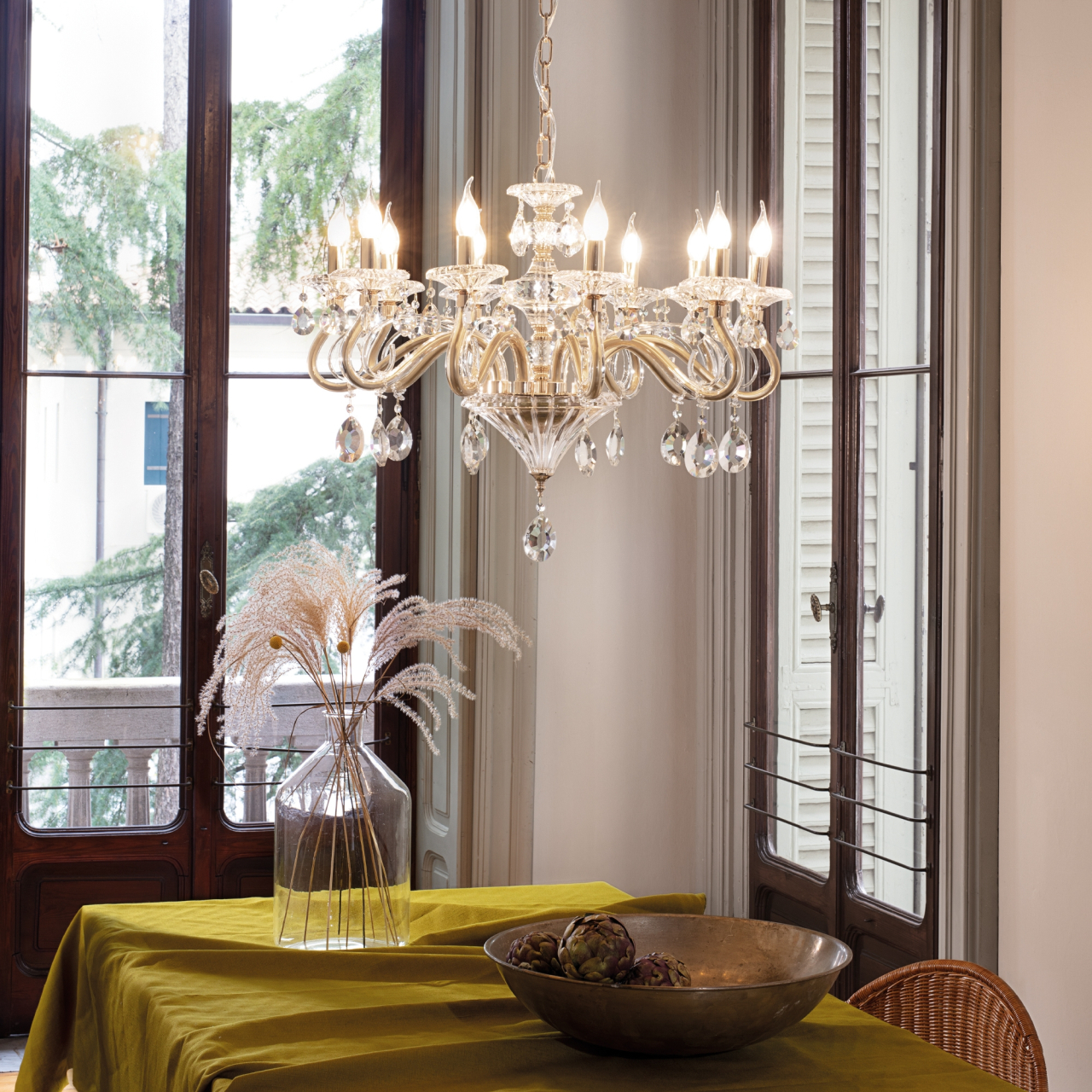 LUSTRA CLASICA CRISTALE NEGRESCO SP10 - IDEAL-LUX [2]