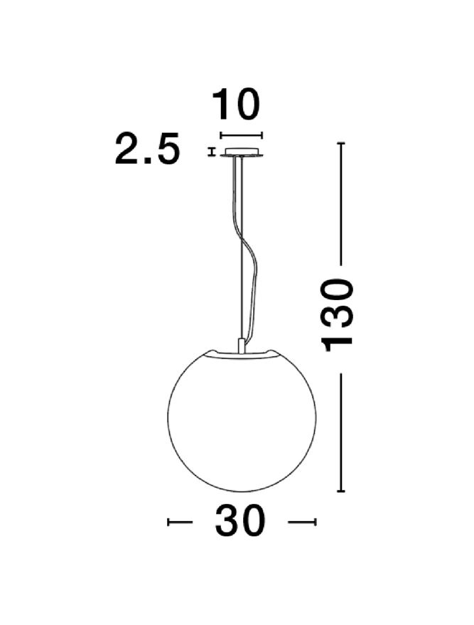 NEVOSO suspensie SP1 - 920421 - Opal Glass & White Metal [2]