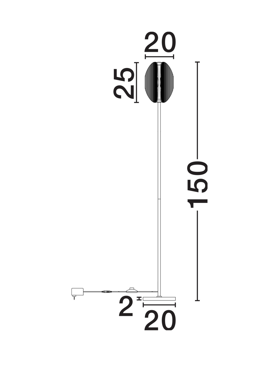 NOIR 1 black - lampadar modern [9]