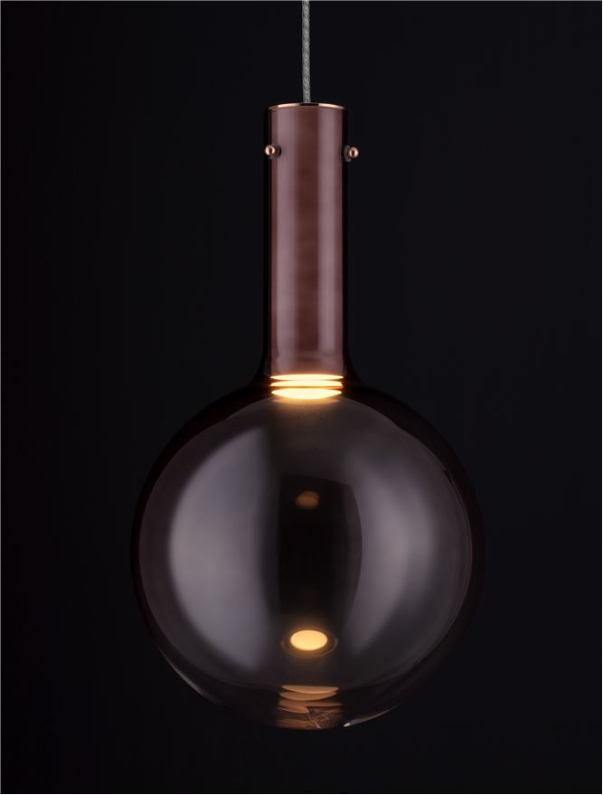Nostos SP1 d25 - suspensie moderna - brown - Nova Luce 9030543 [4]