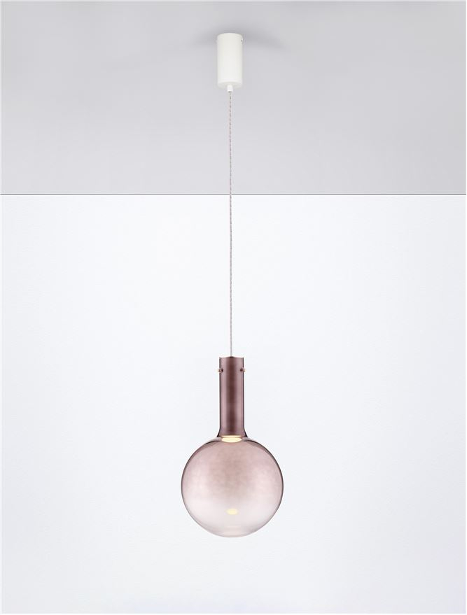 Nostos SP1 d25 - suspensie moderna - brown - Nova Luce 9030543 [2]