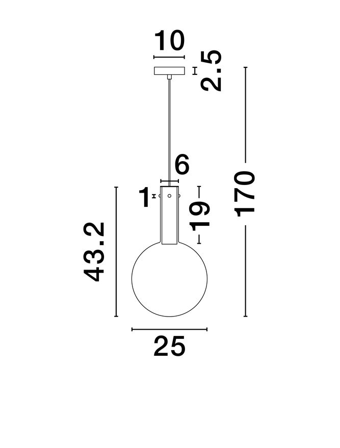 Nostos SP1 d25 - suspensie moderna - brown - Nova Luce 9030543 [6]