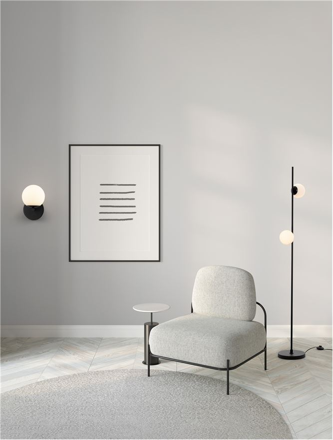 NUVOLE aplica AP1 - 9061439 - Sandy Black Aluminium & Opal Glass [2]