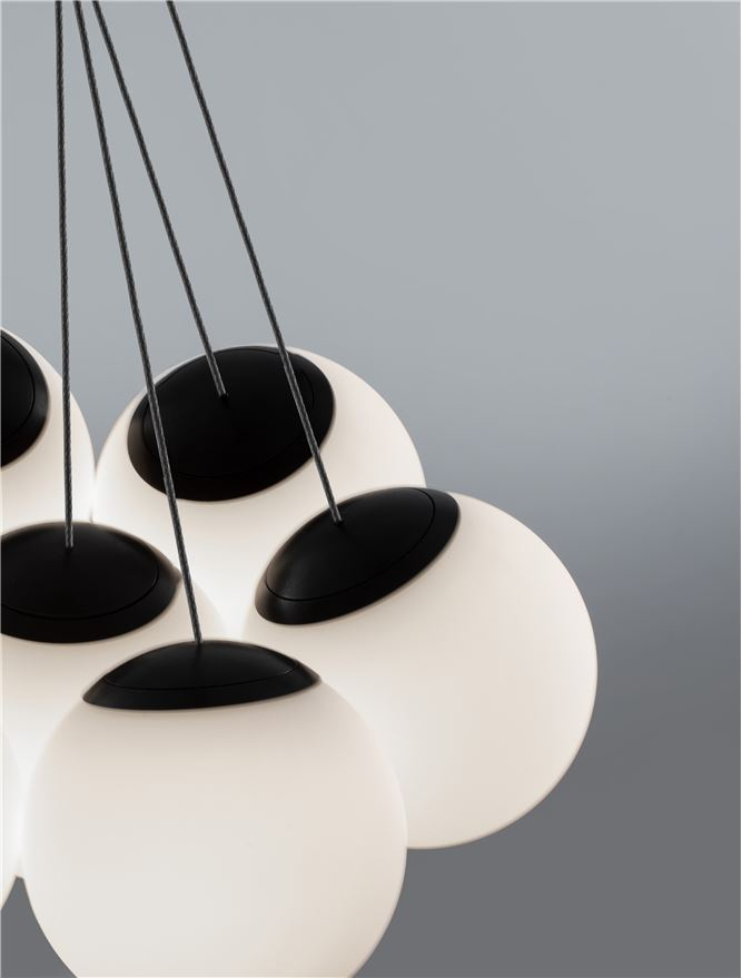 NUVOLE suspensie SP7 - 9061433 - Sandy Black Aluminium & Opal Glass [5]