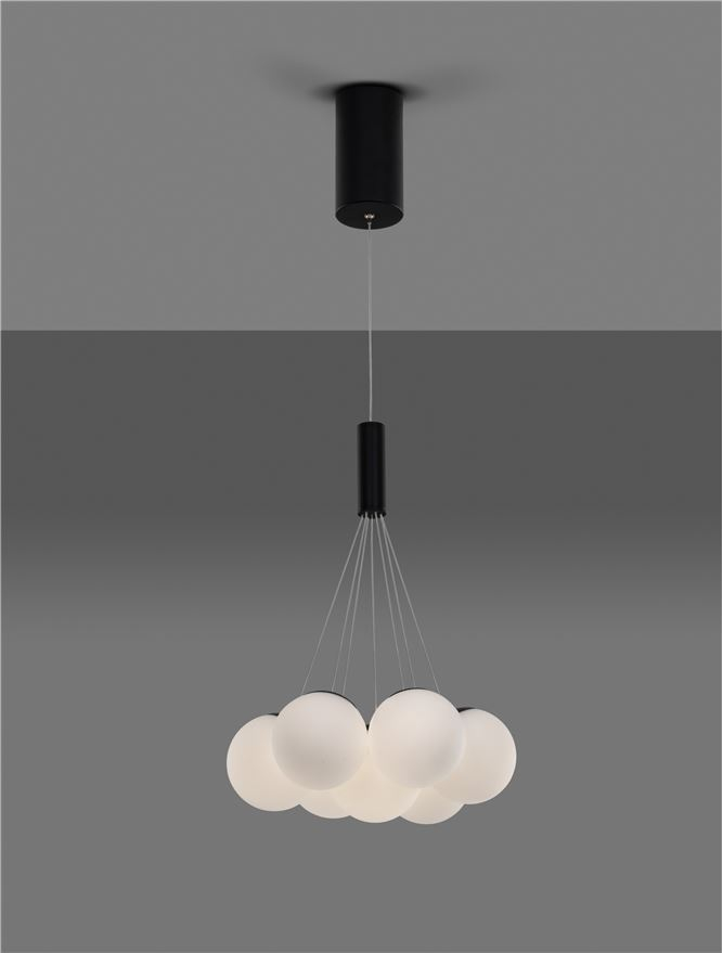 NUVOLE suspensie SP7 - 9061433 - Sandy Black Aluminium & Opal Glass [4]