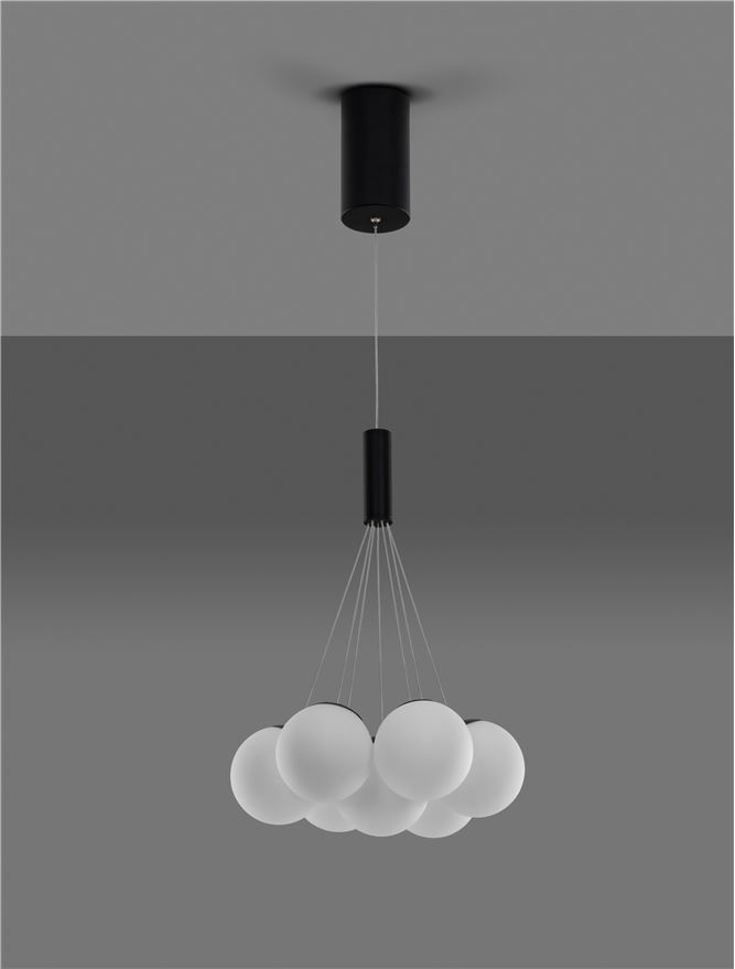 NUVOLE suspensie SP7 - 9061433 - Sandy Black Aluminium & Opal Glass [3]