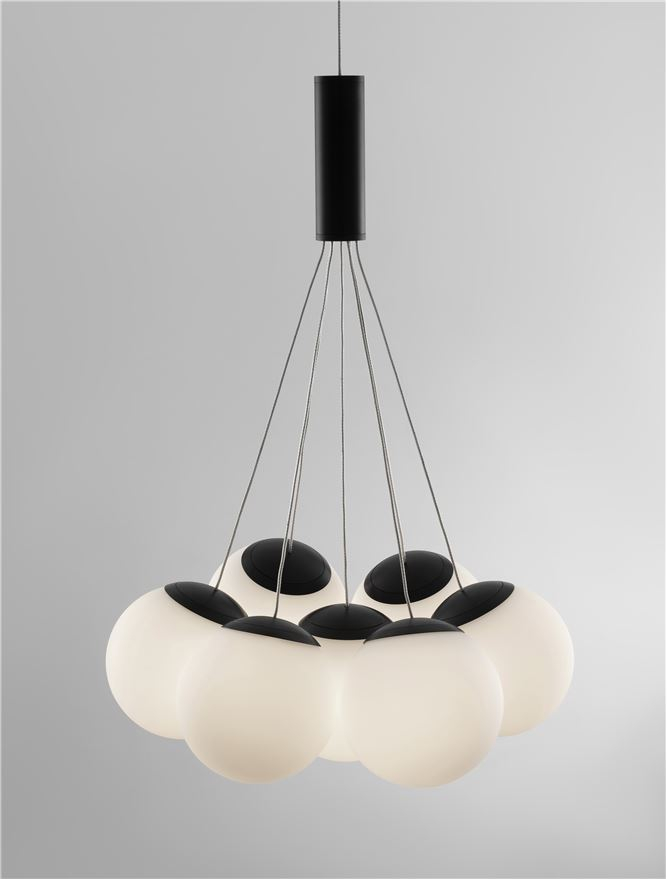 NUVOLE suspensie SP7 - 9061433 - Sandy Black Aluminium & Opal Glass [7]