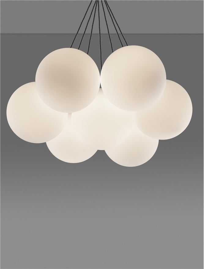 NUVOLE suspensie SP7 - 9061433 - Sandy Black Aluminium & Opal Glass [6]