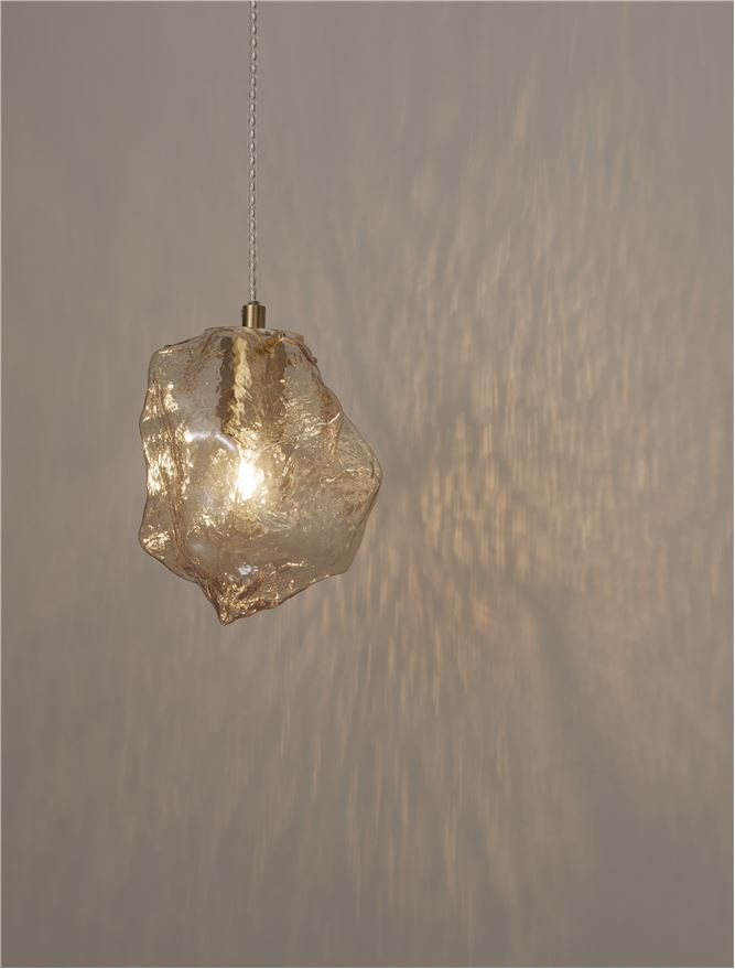 ODELLE suspensie SP1 - 9009253 - Brass Gold Metal & Amber Glass [4]