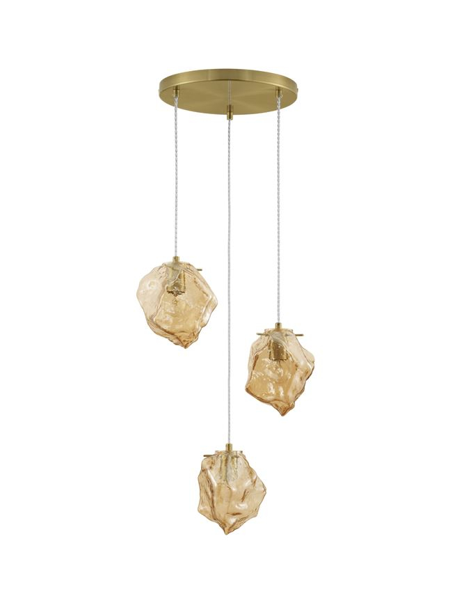 ODELLE suspensie SP3 - 9009254 - Brass Gold Metal & Amber Glass [2]