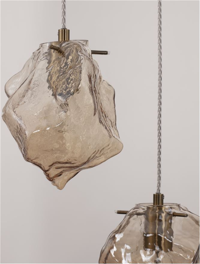 ODELLE suspensie SP5 - 9009255 - Brass Gold Metal & Amber Glass [3]