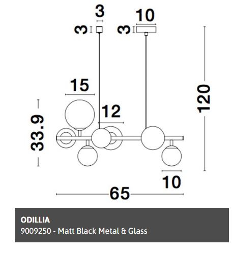 Suspensie moderna ODILLIA 9009250 Nova Luce [6]
