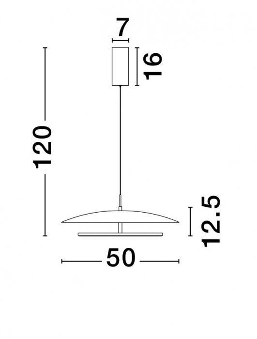 Olos diam 50 cm - 37 W - 3000K - Suspensie moderna - Nova Luce [2]