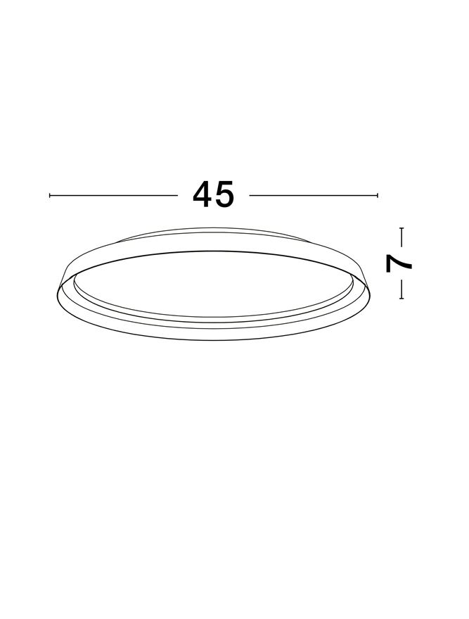 ORMI PL45 - Triac Dimmable Champaign Brown Aluminium & Acrylic - PLAFONIERA [7]