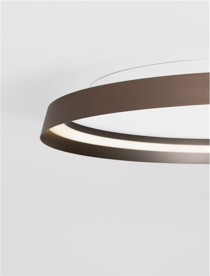ORMI PL60 - Triac Dimmable Brushed Coffee Aluminium & Silicone PLAFONIERA [5]
