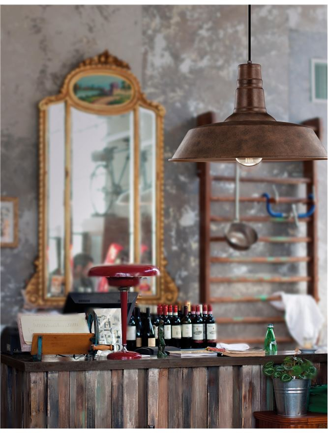 OSTERIA suspensie SP1 - 620201 - Rust Steel Outside Rust Inside Black Fabric Wire [1]