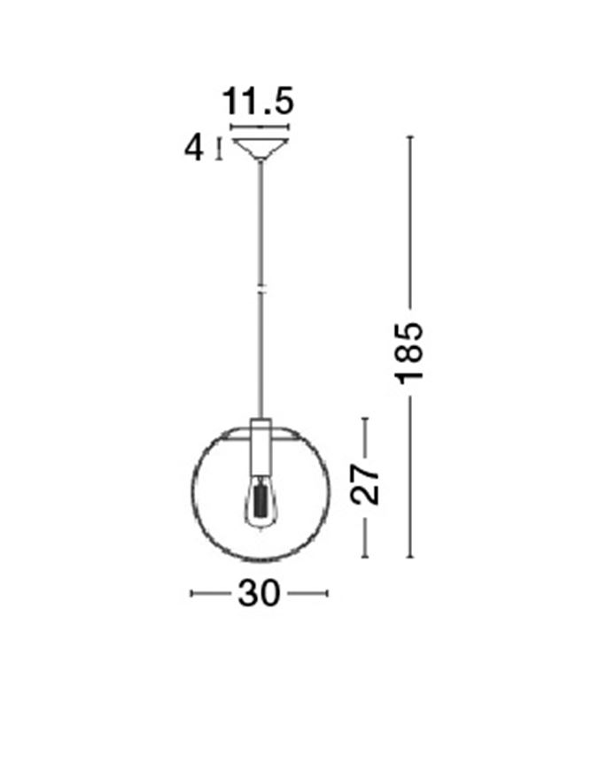 OVVIO suspensie SP1 - 42108001 - Clear Glass & Black Metal [3]
