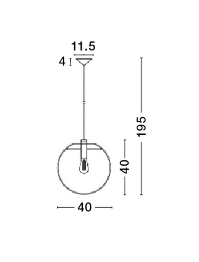 OVVIO suspensie SP1 - 42108002 - Clear Glass & Black Metal [3]