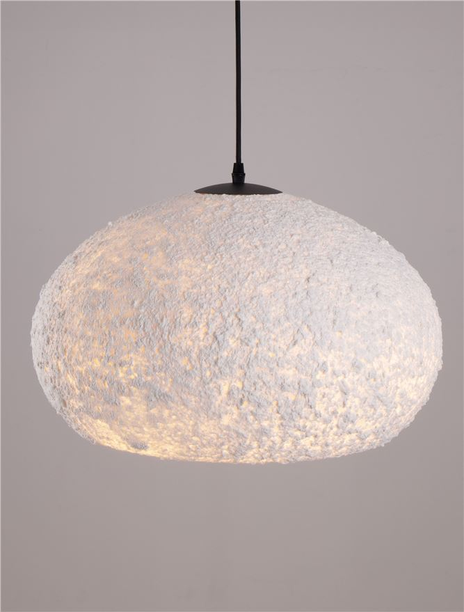 PASHIO SP45 - White Handmade PMMA & Paper. Black Fabric Cable - SUSPENSIE [6]