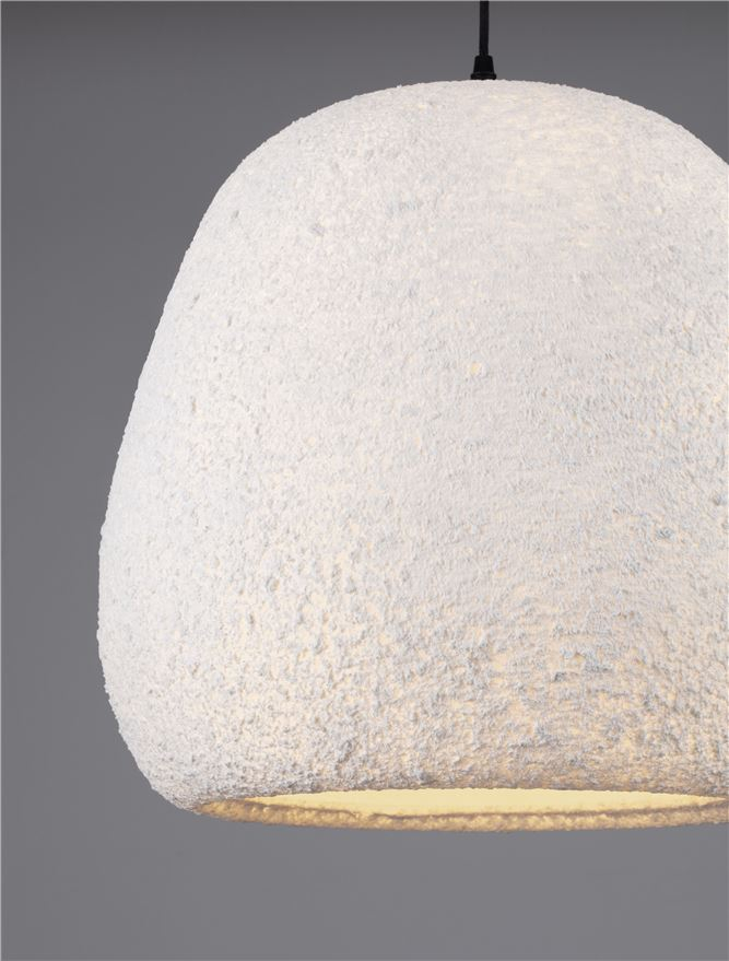 PASHIO SP45X45 - White Handmade PMMA & Paper. Black Fabric Cable - SUSPENSIE [8]