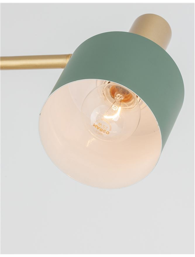 PAZ LAMPADAR - 9426654 - Gold Metal Mint Metal Shade White Base [6]