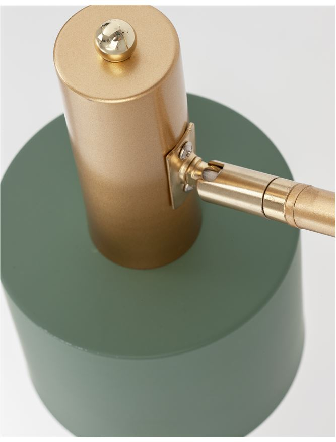 PAZ LAMPADAR - 9426654 - Gold Metal Mint Metal Shade White Base [4]