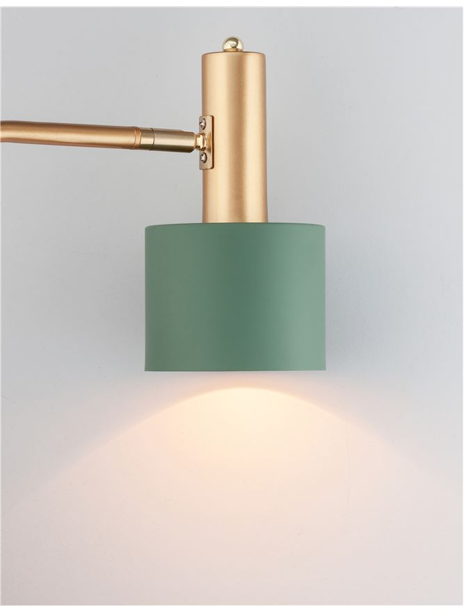 PAZ LAMPADAR - 9426654 - Gold Metal Mint Metal Shade White Base [3]
