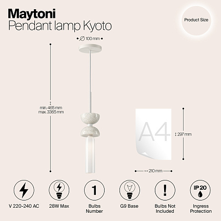 Pendant lamp Kyoto MOD178PL-01W - Suspensie moderna Maytoni [5]