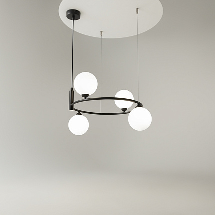 Pendant Lamp MOD013PL-04B - Suspensie RING 4L Black [3]