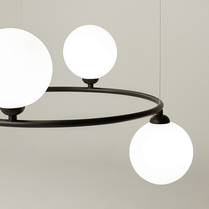 Pendant Lamp MOD013PL-04B - Suspensie RING 4L Black [4]