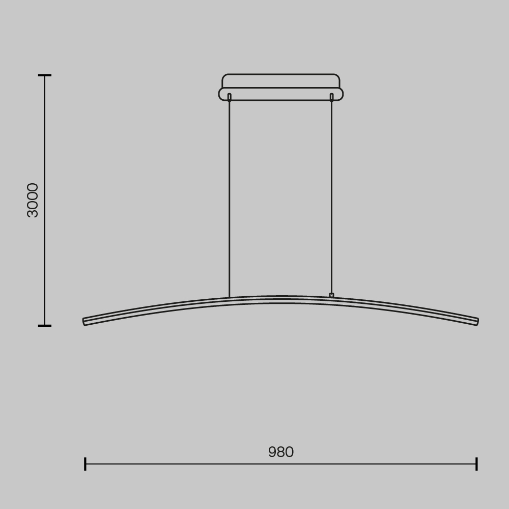 Pendant lamp MOD243PL-L18BK - Suspensie Curve [4]